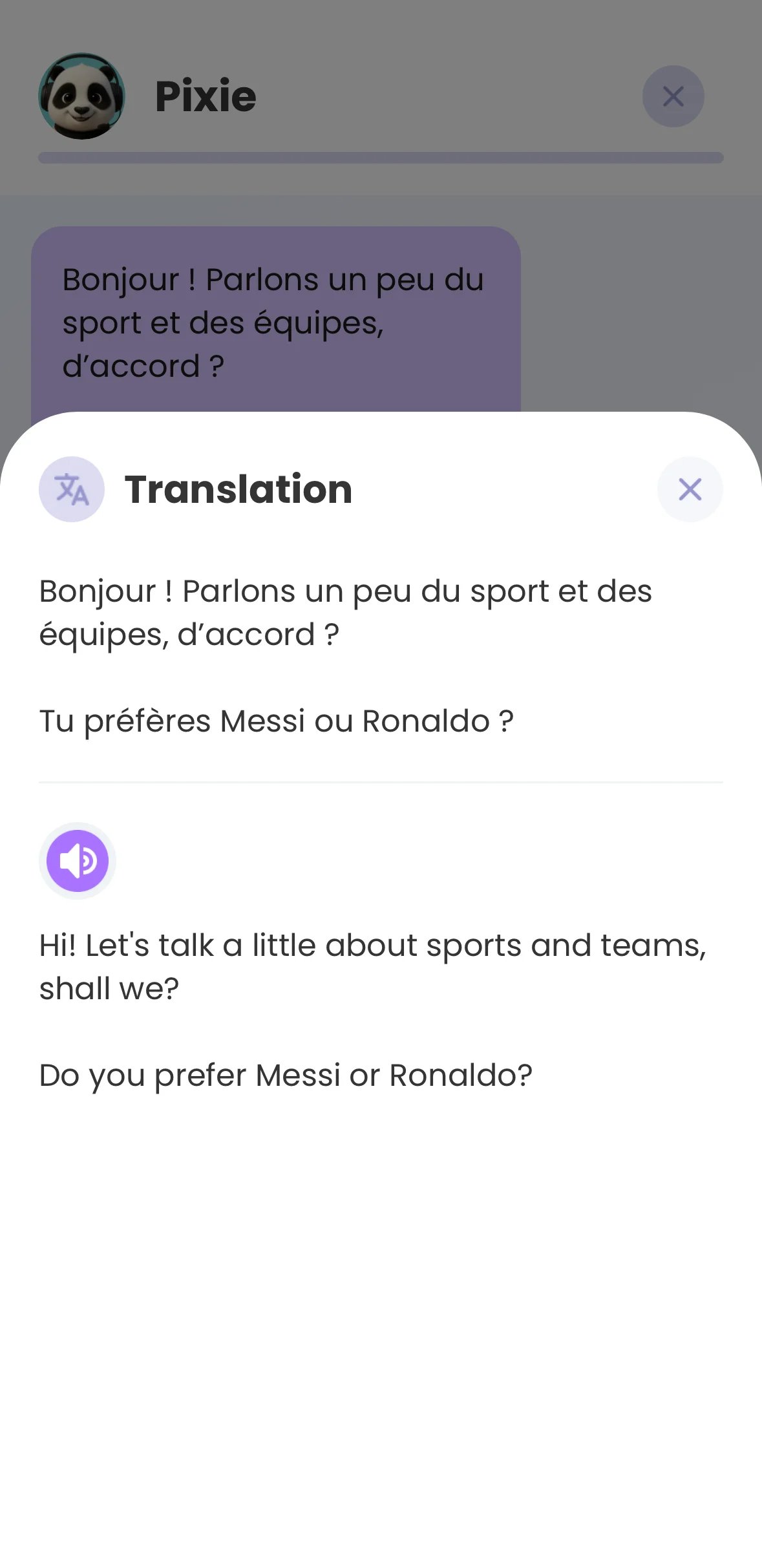 Translation feature
